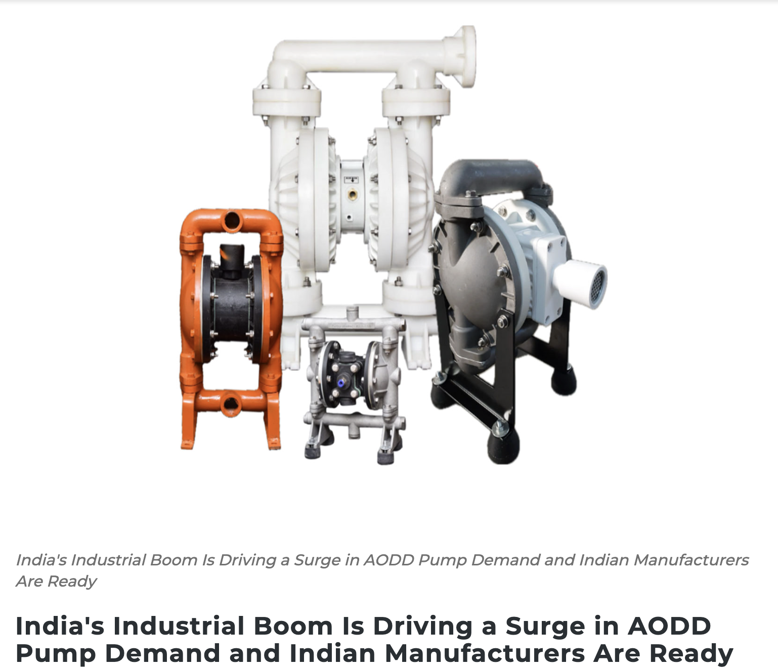 ANI News � India's Industrial Boom Is Driving a Surge in AODD Pump Demand, Antlia Engineering Works